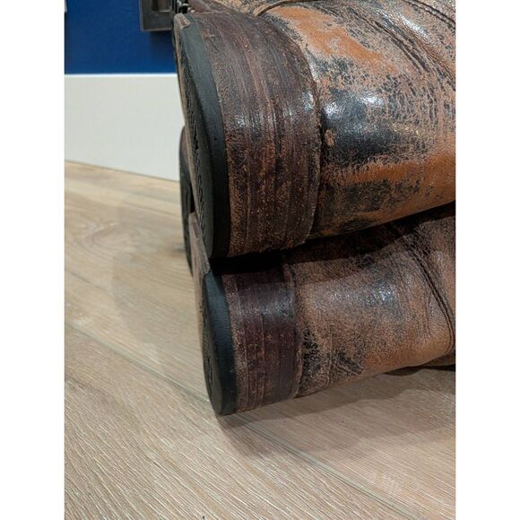 Bed Stu Manchester Tall Riding Boots Women's 9 Black Hand Washed Knee High - Picture 14 of 16